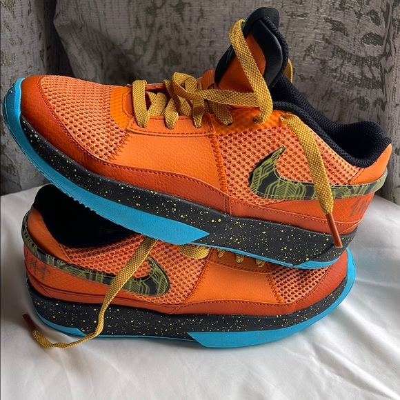 Nike JA 1 Brigit Mandarín and Blue Sneakers with Yellow Accents - Picture 14 of 14